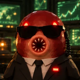 Agent Leech, head and shoulders, sunglasses on